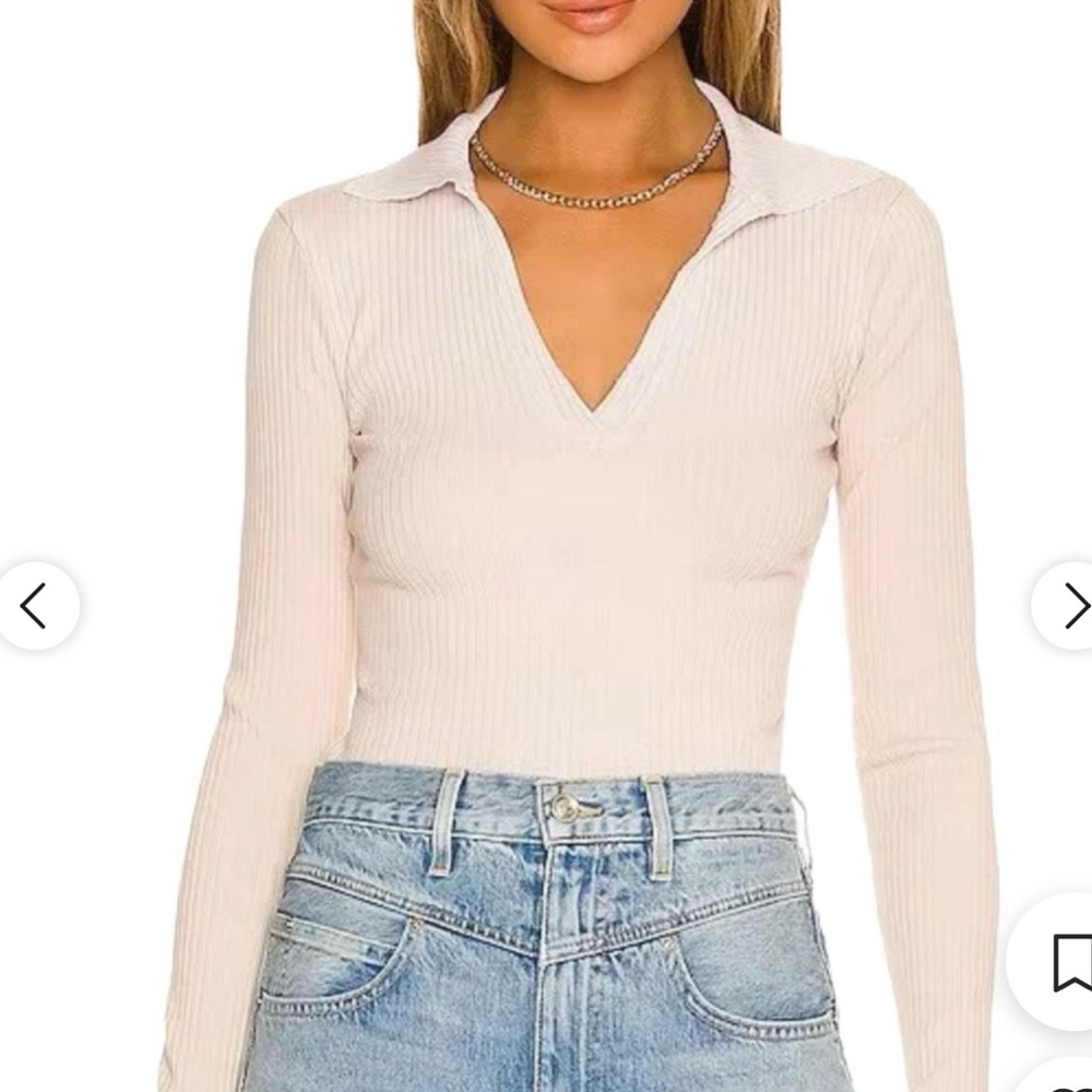 Walter Baker Hudson Ribbed Knit Sweater. Cream Size M